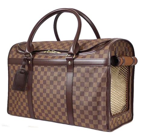 louis vuitton dog carrier used|louis vuitton dog collar large.